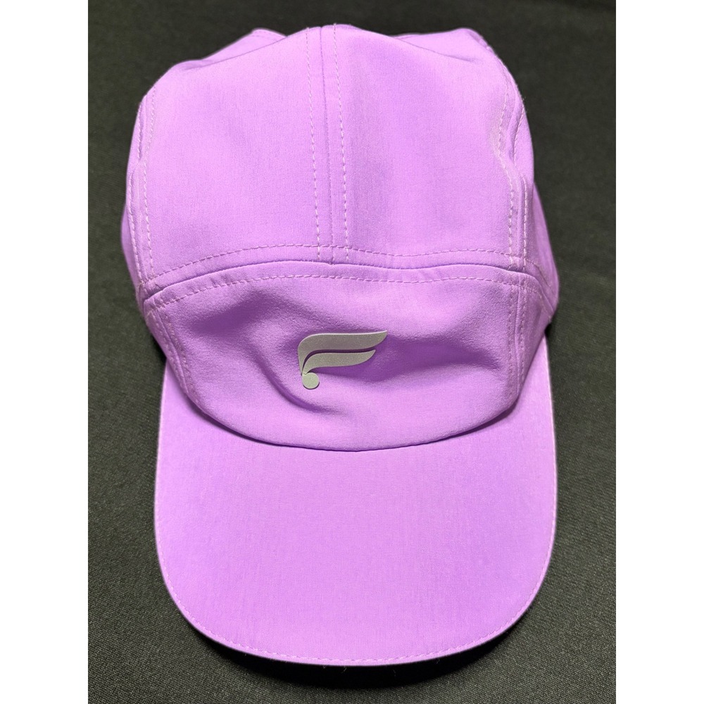 Fabletics Womens Lilac Purple 5 Panel Running Hat Reflective Athletic Gym Cap